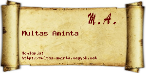 Multas Aminta névjegykártya